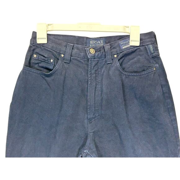 Versace Jeans Couture Women’s Straight-Leg Jeans Dark Blue 28x27 - Picture 2 of 16